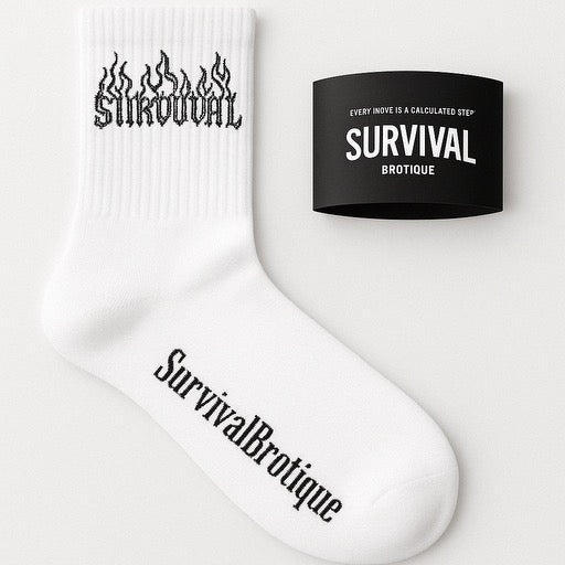 White SB Flame Socks