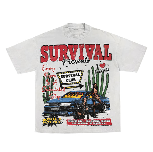 SRVVL White Hustle & Motivate Tee