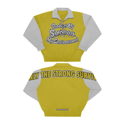 Yellow Powered By God Track Jacket & Shorts