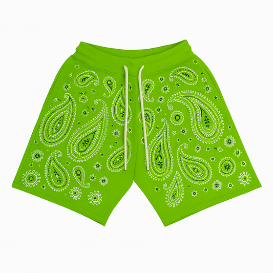 SRVVL Green Bandana Shorts